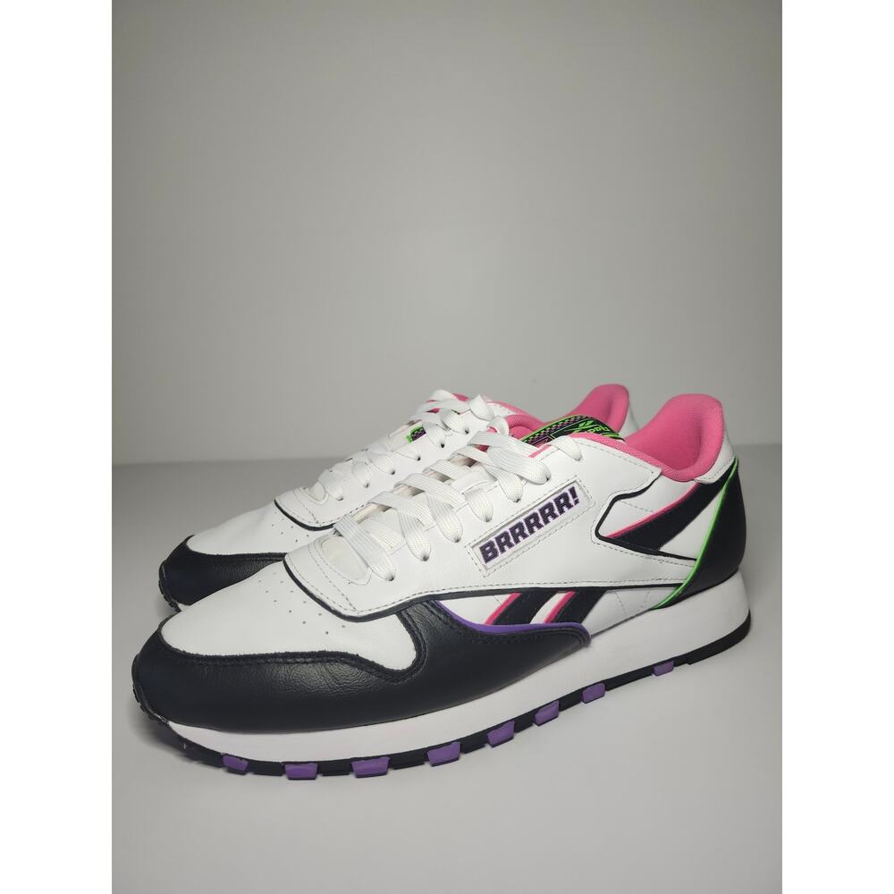 Reebok NWT Men’s Anuel AA Shoes Classic Leather White Black Sz 11.5 Streetwear